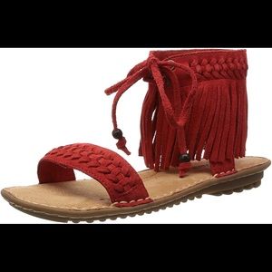 Minnetonka Marquette Sandal Size 8 Poppy Red